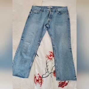 Zara Light Blue Men's Slim Straight Jeans